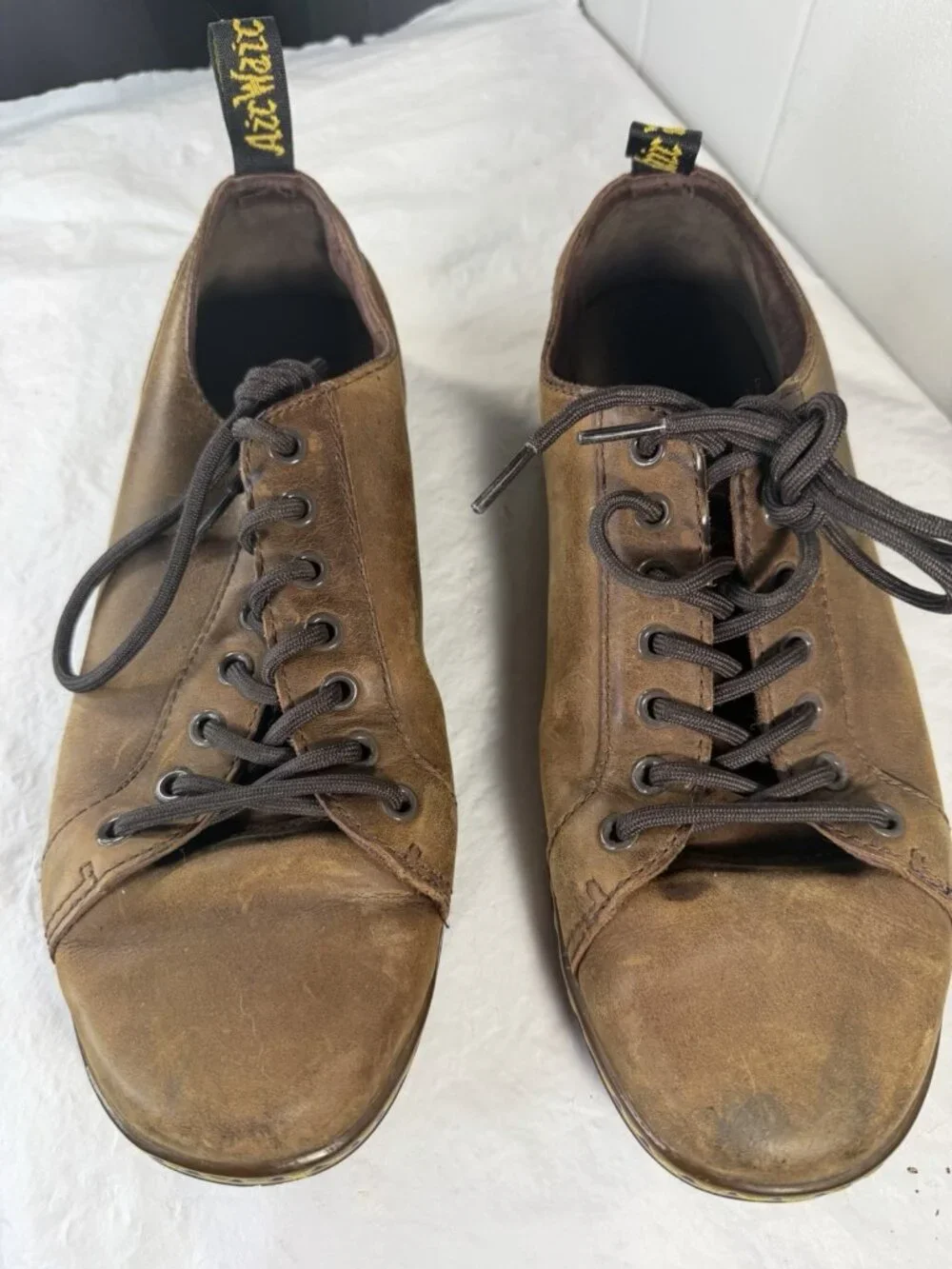 Dr. Martens Brown Leather lace up Distress Calmont Men's Shoes Size 10 M